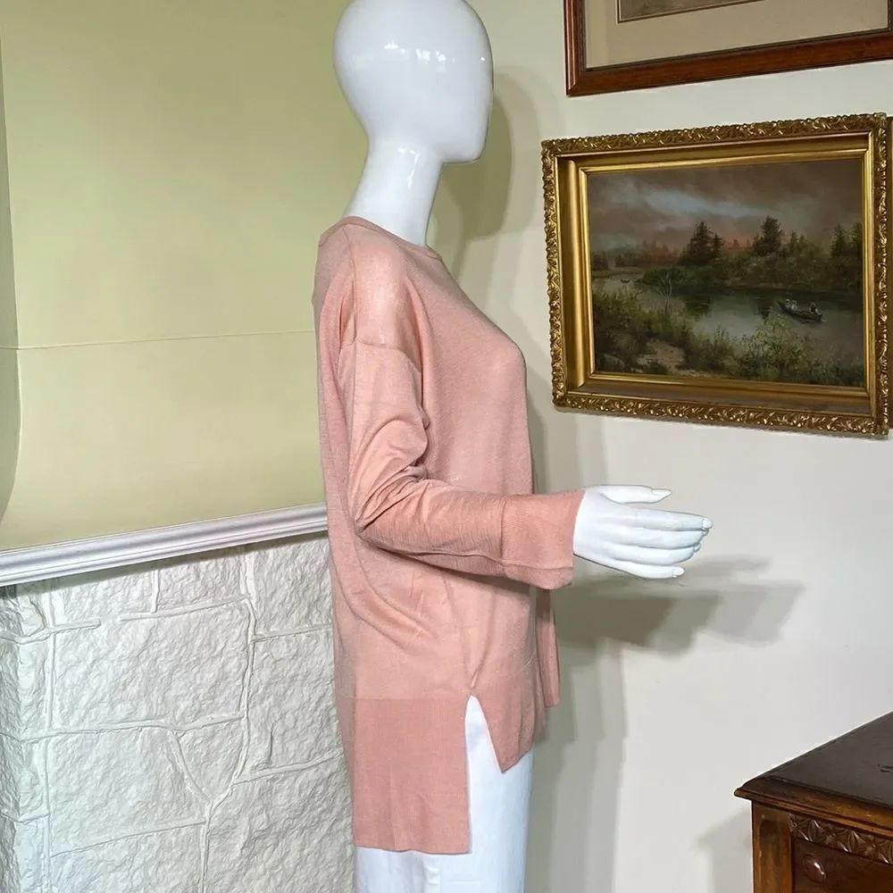 NWT H&M Soft Pink Oversized Light Knit Sweater - Picture 8 of 14